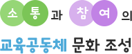 소통과 참여의 교육공동체 문화 조성